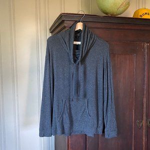 Lou & Grey Gray Cowlneck Sweatshirt, L